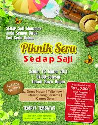 Piknik Seru Saji Sedap Sabtu 15 Maret 2014 Htm Rp 150 000 Orang Transport Tiket Masuk Kebun Raya Bogor Keranjang Rotan Piknik Makan Siang Keranjang