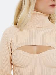 The spiral is a traditional scarf shape, but i've put my own twist on it. Beige Shape Rib Knitted Top Women At Bikbok Com