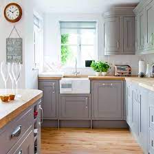 Offer only available on showroom kitchen sinks and showroom kitchen taps. Country Kitchen With Grey Painted Cabinetry And Wooden Worktops Ideal Home Kitchen Design Kitchen Remodel Country Kitchen