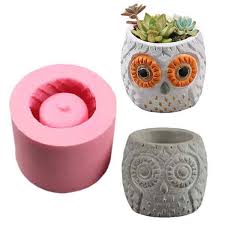 Khuôn Chậu Cảnh Silicon, Khuôn Silicon Đúc Chậu Xi Măng Bonsai Mini