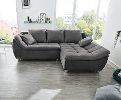 Zudem hat der stoff eine lederahnliche struktur, das sollte auch die lederfans begeistern! Ecksofa Grau Stoff Kaufen Bei Lifestyle4living Mobelvertrieb Gmbh Co Kg