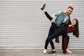 Our garages end up cluttered before we even realize it. Free Photo Young Couple Having Fun In Front Of Garage