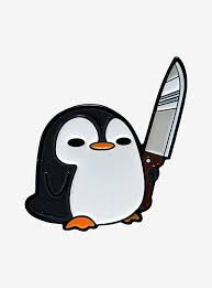 Penguin With Knife Enamel Pin Penguins Penguin Drawing Penguin Art