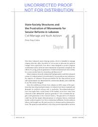 PDF) State-Society Structures and the Frustration of Movements for Reform  in Lebanon