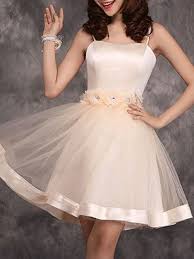 2019 Homecoming Dress Fashion Champagne Flowers Gauze Princess Straps Vestidos Bonitos De Fiesta Vestidos De Fiesta Para Adolescentes Vestidos De Fiesta Cortos