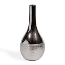 Vase En Gres Argent H 23 Cm Vase Vases Et Meubles Argentes