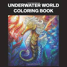 Line art drawing for adult or kids coloring book in. Amazon Com Underwater World Coloring Book Adult Coloring Book Featuring Amazing Sea Creatures Drawings For Stress Relief And Relaxation Underwater Coloring Pages 9798646866883 Publications Deep Ocean Books