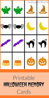 This picture memory game for adults is designed to strengthen visual . Halloween Memory Game Free Printable Making Life Blissful Easy Halloween Party Decor Memory Games Easy Halloween Party