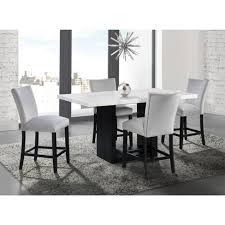 Normandy by new classic furniture your home is truly your castle when you invite family and friends to gather around the majestic normandy dining table. 5pc Willow Marble Counter Height Dining Set White Picket House Furnishings Target
