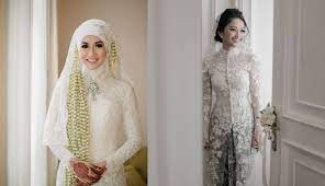 Gambar baju akad nikah sederhana no 26 2018 2019. 20 Inspirasi Model Kebaya Putih Untuk Akad Nikah Demi Penampilan Yang Anggun Dan Megah