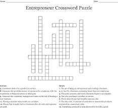 Holmes on wednesday, june 12th, 2019 in category crossword puzzles. Entrepreneur Crossword Puzzle Wordmint