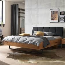 Sonderangebot 999,00 € statt 2.798,00 € Bett Mit Buchenfarbenen Holzgestell Mit Ledernen Kopfteil Haus Deko Bett 180 Wohnung Design
