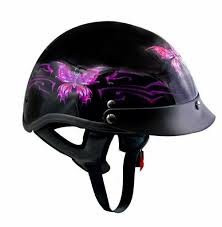 Black And Purple Motorcycle Helmet Ladies Black Purple Butterfly Open Face Half Motorcycle Helmet Xs Xl Half Helmets Motorcycle Helmets Half Motorcycle Helmets