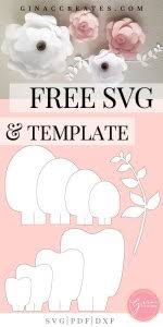 The templates come in two major forms: Free Paper Flower Template Printable Cut File Gina C Creates