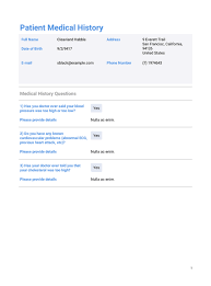 Patient Medical History Template Pdf Templates Jotform