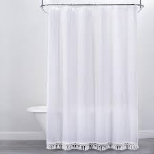 Maybe you would like to learn more about one of these? Opalhouse White Textured Dot Fringed Shower Curtain