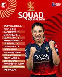 Royal Challengers Bengaluru's full squad for the WPL 2026. #WPL2026  #RoyalChallengersBengaluru #RCB #Cricket