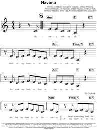 Camila Cabello Feat Young Thug Havana Sheet Music For Beginners In A Minor Download Print Sku Mn0179610