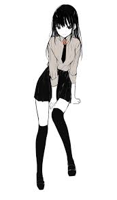 Female anime character, anime girls, white hair, long hair, sky. Anime 1231810 Black Hair Uniform School And Girl On Favim Com