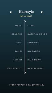 Hairstyle This Or That Instagram Story Template Instagram Story Questions Instagram Story Template Instagram Template