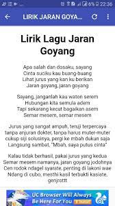 Yang temukan dokumentasikan saya kini: Lagu Dangdut Jaran Goyang For Android Apk Download