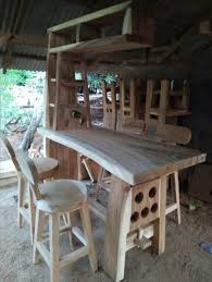 Meja Bar Antik Terbuat Dari Bahan Kayu Hutan Trembesi Unik Dan Menarik Meja Dekorasi Rumah Kayu