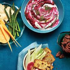 Alison Roman S Garlicky Beet Dip With Walnuts Recipe Beet Dip Sweet Potato Crisps Peach Crisp Recipe
