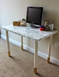 Easy Peasy Desk Diy Something Good Marble Top Desk Trending Decor Diy Desk