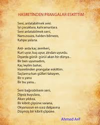 Açardın, yalnızlığımda mavi ve yeşil, açardın. Hasretinden Prangalar Eskittim Siir Incelemesi
