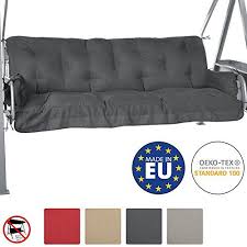 Beautissu Ensemble Pour Balancelle Balancoire Banquette Coussins Accoudoirs Flair Hs 180x50x8cm Gris Graphite Banquette Balancoire Coussin
