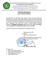 Jadwal Pelayanan Rapid Test Poliklinik Unmul
