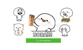 Stiker Wa Pentol Boba Lucu Ayang Tiktok Viral Frankenstein45 Com