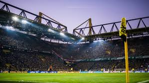 As part of this process, the corner pylons inside the stadium which supported the roof and therefore obstructed the view of spectators sitting in the new seats in the expanded corner area were replaced by eight externally installed yellow steel pylons. Bundesliga Signal Iduna Park Borussia Dortmund S Yellow Walled Home