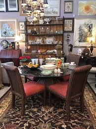 Tommy Bahama Dining Set Bakers Rack Traditional Southern Style Chandelier Set Of 5 D Round Pedestal Base W 6 Side Chairs A Dining Set Dining Side Chairs