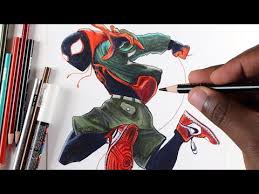 It follows an experienced peter parker facing all new threats in a vast and expansive new york city. Spider Man Into The Spider Verse How To Draw Miles Morales Step By Step Part 1 Youtube