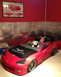 Amazon Com Corvette Bed With Lights Boys Car Bedroom Car Themed Bedrooms Kid Room Decor