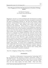 Journal writing is a common practice in teacher education programmes, and is often used to promote critical reflectivity. Pdf Does Blogging Facilitate The Development Of Writing Skills