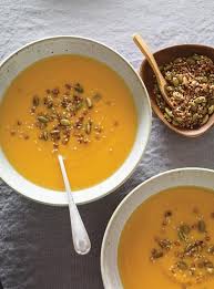 This Recipe For Sweet Potato Soup Will Become A Comfort Food Classic Bonus Its Topped With A Crunchy Grain Mix Sweet Potato Soup Soup And Salad Sweet Potato