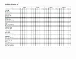 chore chart template excel printable monthly chore calendar