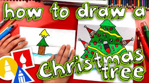 How To Draw A Christmas Tree Folding Surprise Christmas Tree Drawing Art For Kids Hub Christmas Drawing