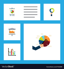 Flat Icon Diagram Set Of Chart Easel Diagram And