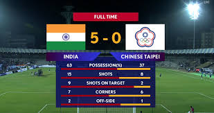 11 march 2005 2005 east asian football championship: Intercontinental Cup Football India Vs Chinese Taipei Live Brace From Chhetri Puts India 2 0 Ahead