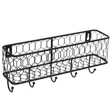 Stainless steel is the optimum solution for your woven mesh needs. Modern Black Metal Wall Mounted Key And Mail Sorter Storage Rack W Chicken Wire Mesh Basket Buy Online In Bahamas At Bahamas Desertcart Com Productid 40804192