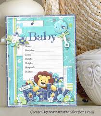 A colleague is off on maternity leave and someone starts to pass around a card in a manila folder for everyone to sign. A Card Making Idea To Capture The Birth Of A Baby Boy