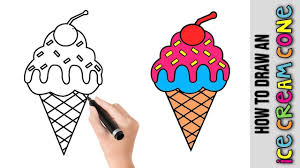 How to draw cute ice cream is a simple app, that helps you learn how to draw ice cream character easily through an excellent step by step guide and detailed tutorial. How To Draw An Ice Cream Cone Easy Pictures To Draw Step By Step Dra Easy Pictures To Draw Pictures To Draw Cute Easy Drawings