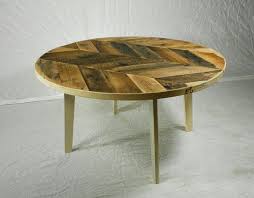 Round Herringbone Coffee Table Coffee Table Table Oak Coffee Table