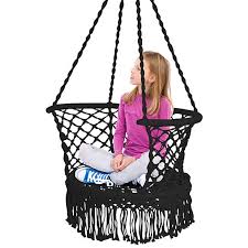 Maybe you would like to learn more about one of these? Buy Costway Hanging Hammock Chair Cotton Rope Macrame Swing Indoor Outdoor Gray Black Turquoise By Costway On Dot Bo