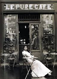 Black And White Woman Drinking Coffee On Coffee Paris Cafe White Photography Black And White Photography