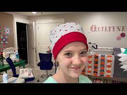 4 Diy Scrub Cap For Ponytails And Buns No Elastic Required Youtube Diy Scrub Cap Scrub Caps Scrub Hat Patterns