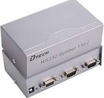 DTech 2-Port RS232 Serial Splitter Box COM Port Expander 1x2 with Power  Adapter for Sharing PCs and Capture Data
